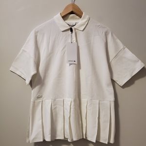 Lacoste Pleated Thick Cotton Piqué Polo